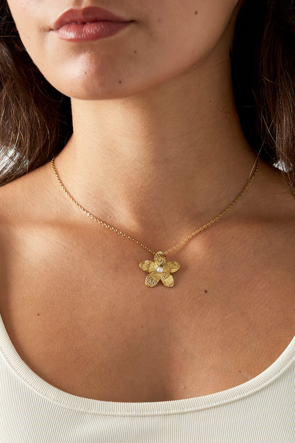 Flower Power Necklace - Gold