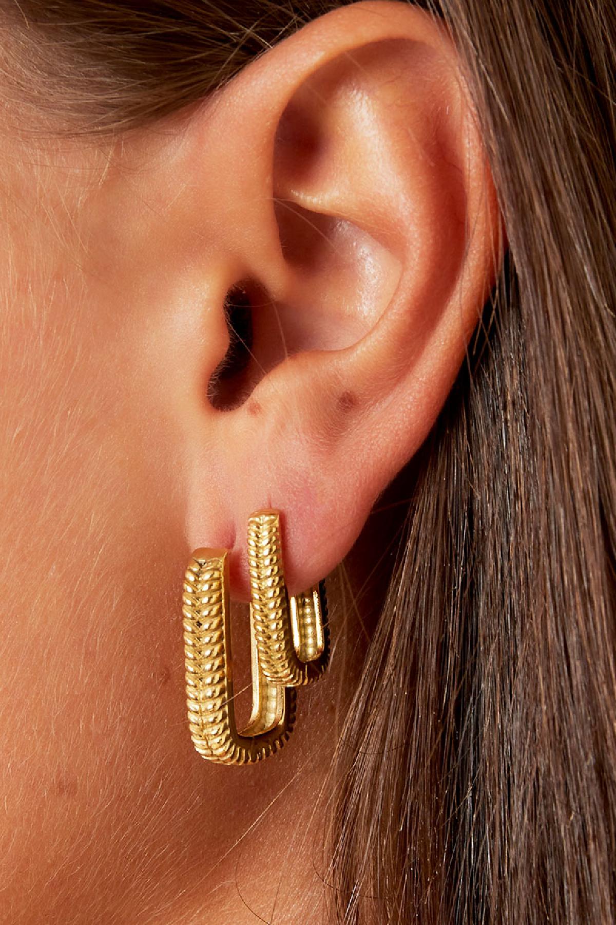 Baguette Earrings - Gold