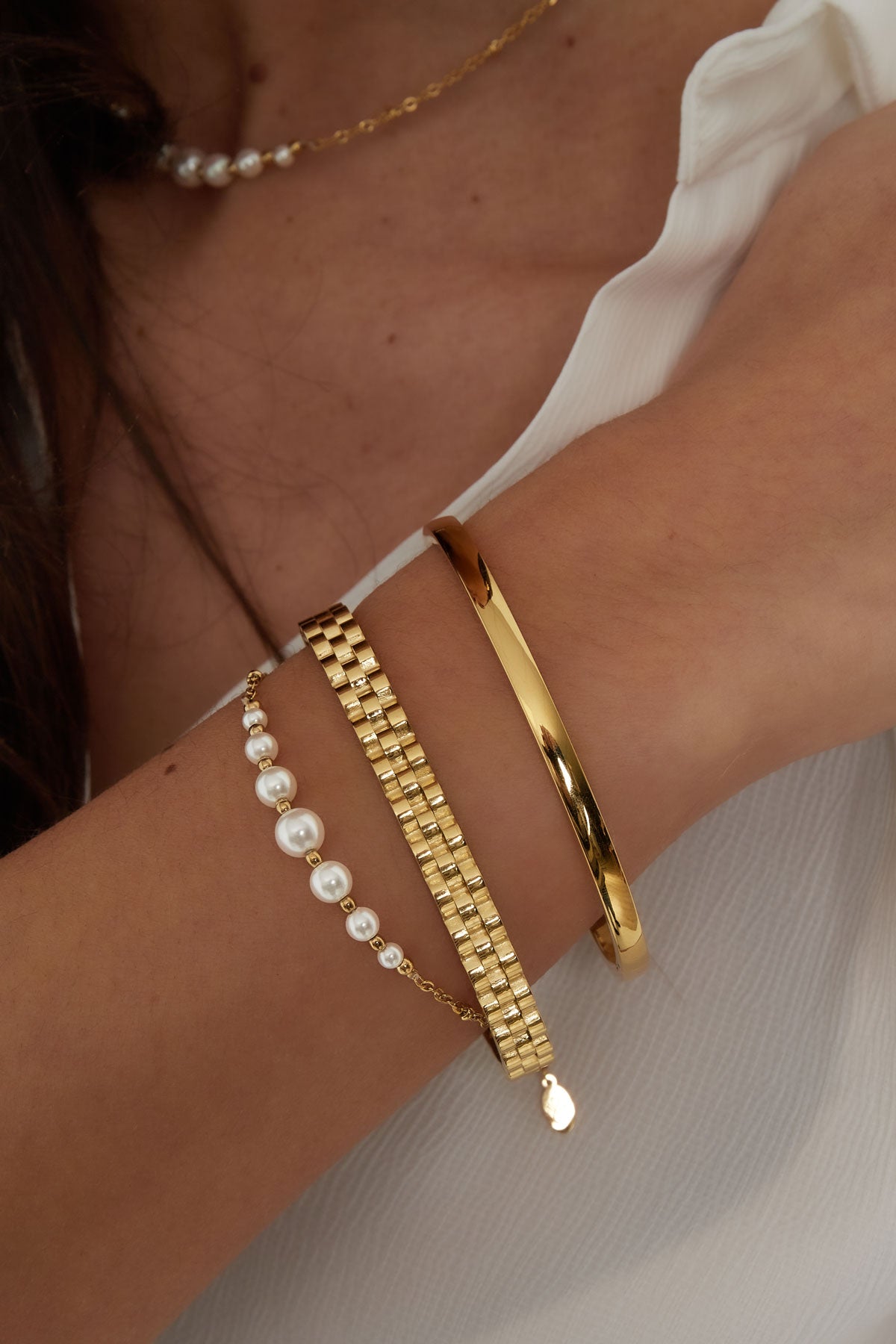Linked Bangle - Gold