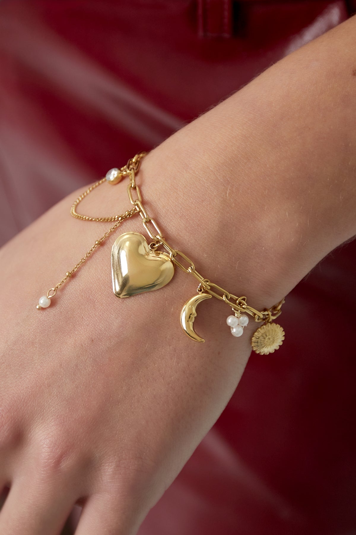 Moonlover Charm Bracelet - Gold