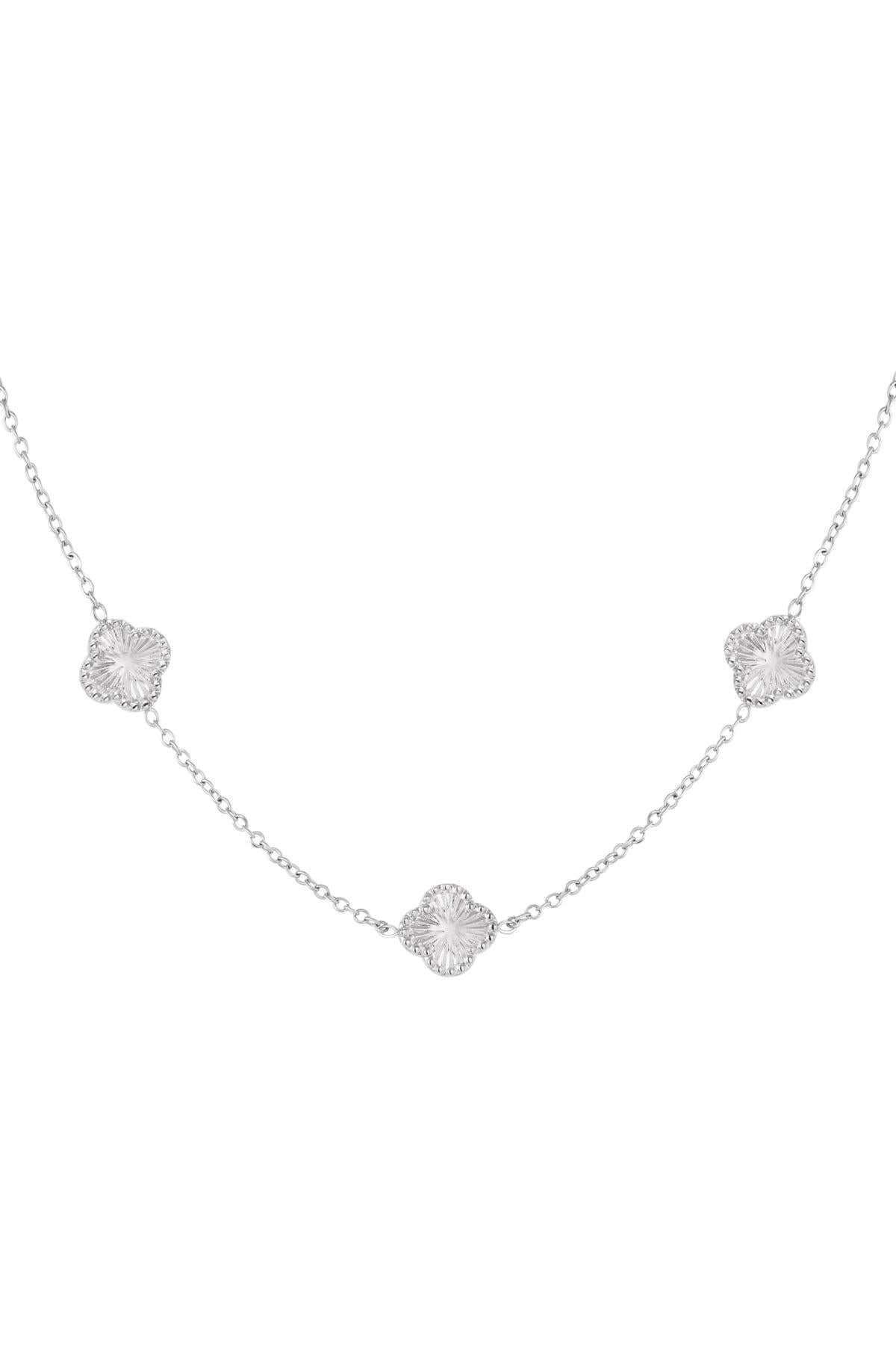 Multi Clover Necklace - Silver