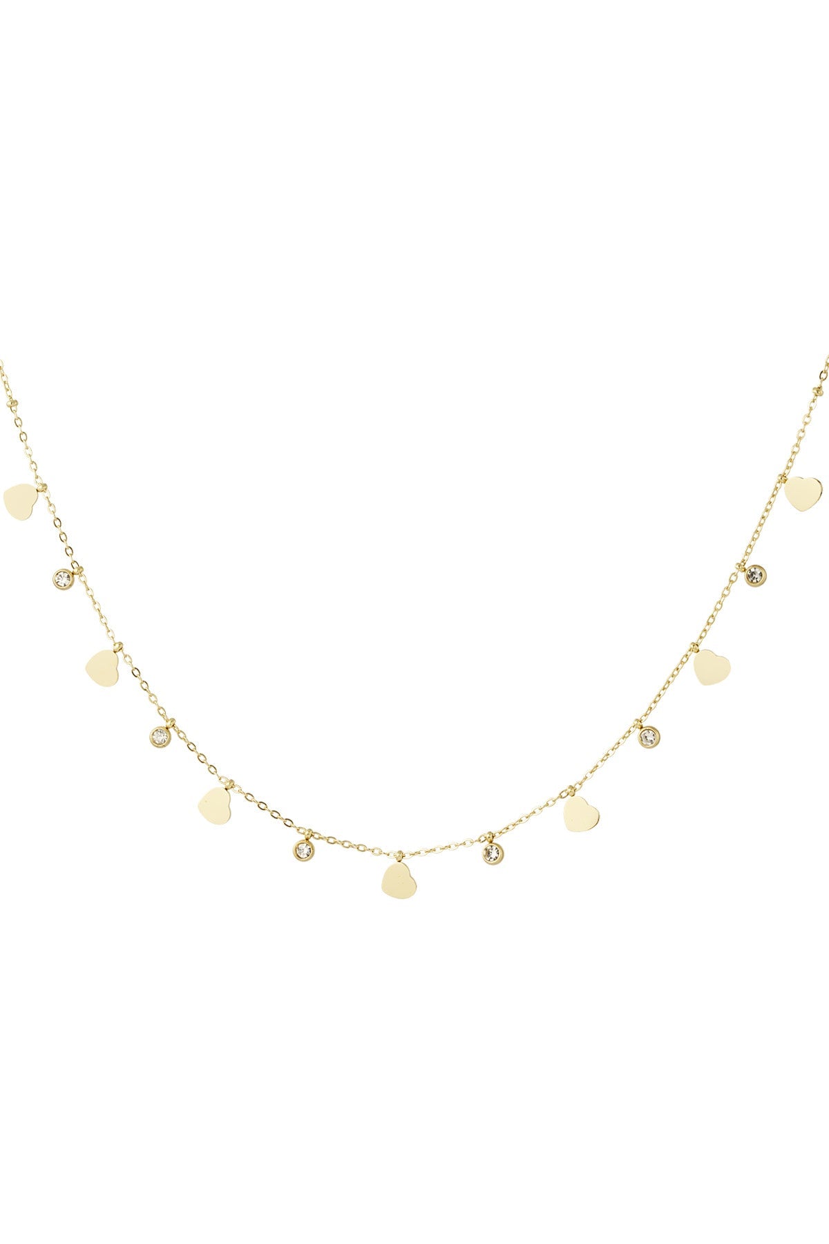 Heart Diamond Necklace - Gold
