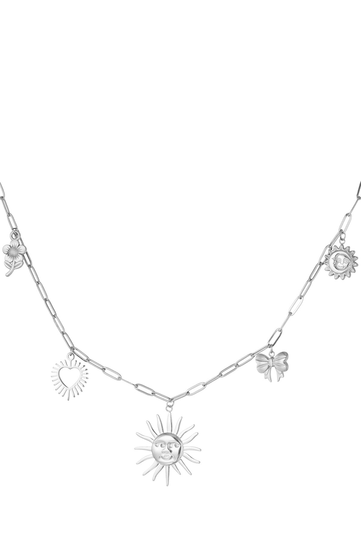 Sunny Charm Necklace - Silver
