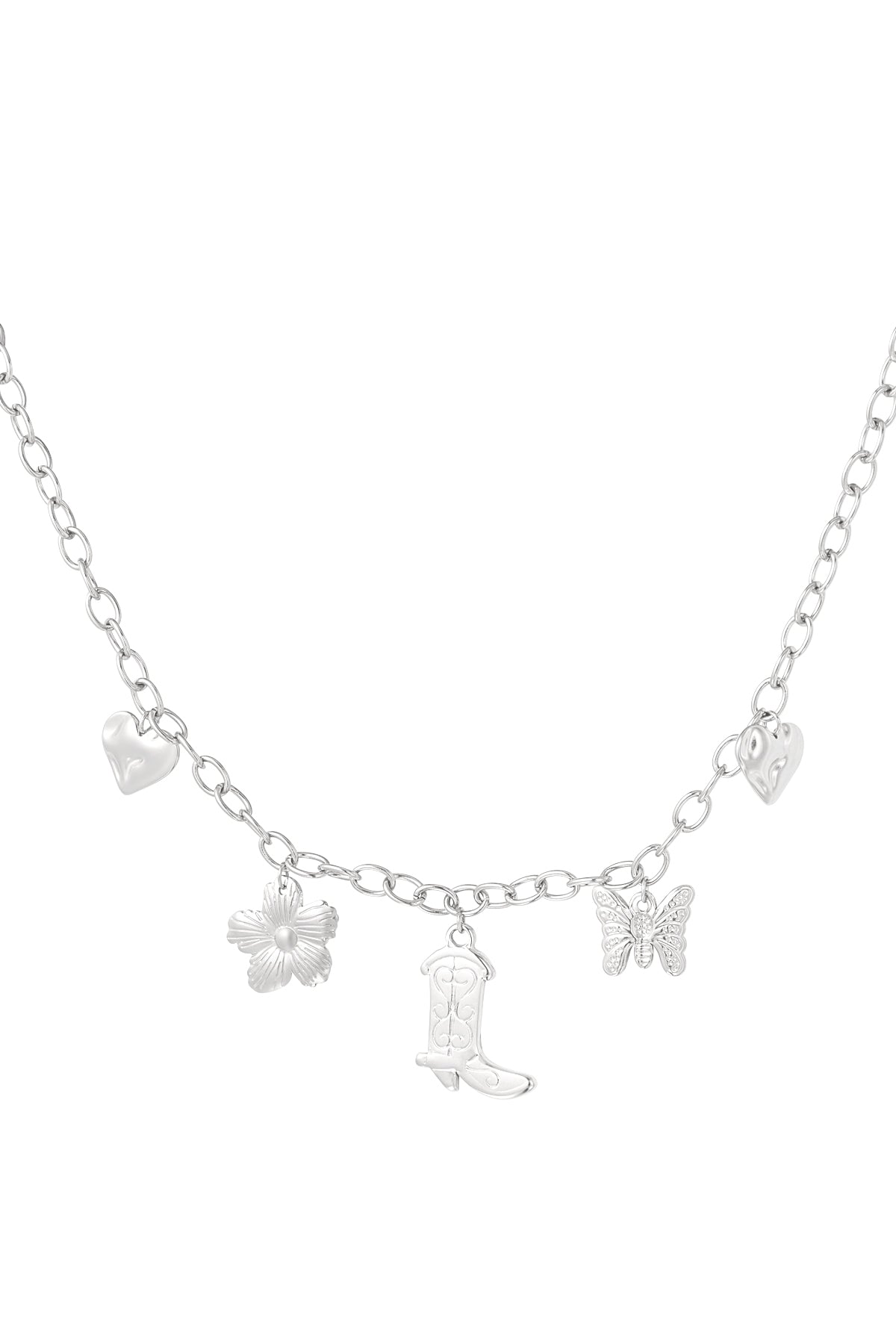 Kelly Charm Necklace - Silver