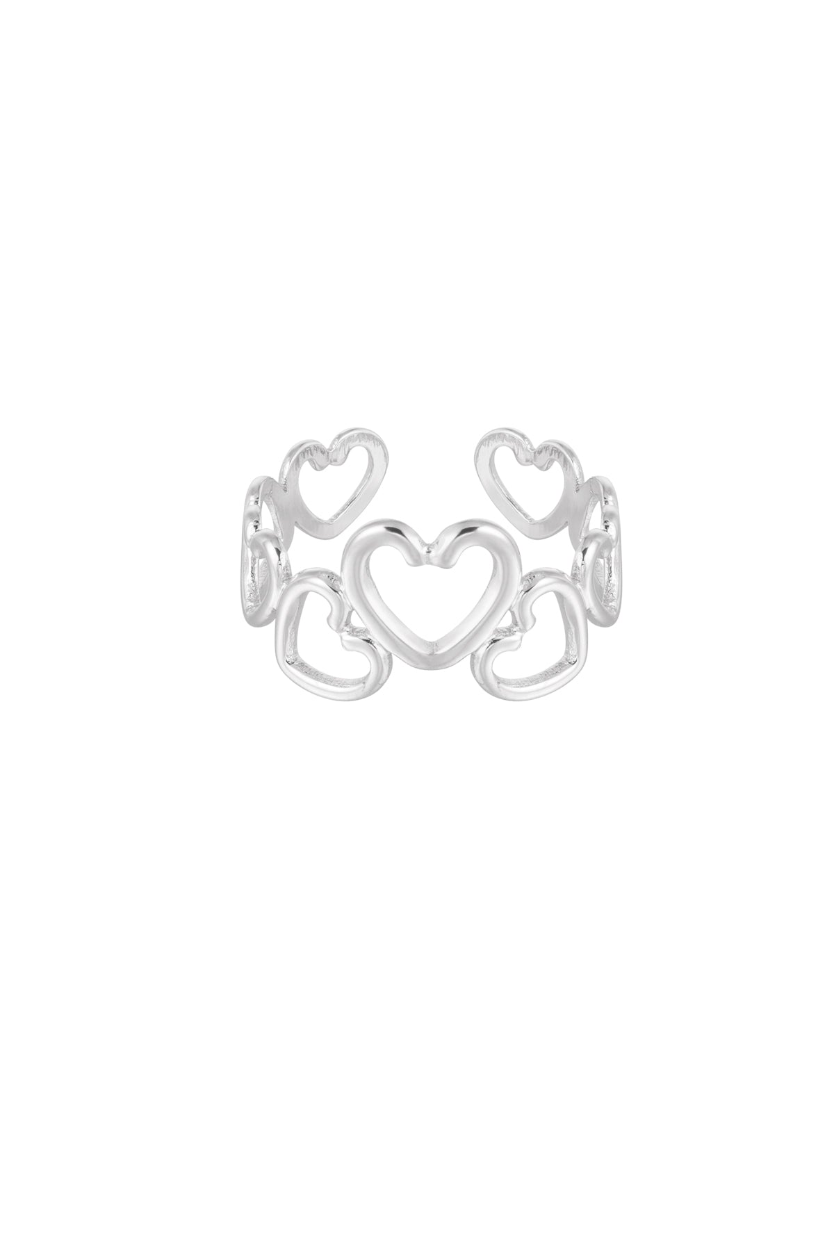 Linked Hearts Ring - Verstelbaar