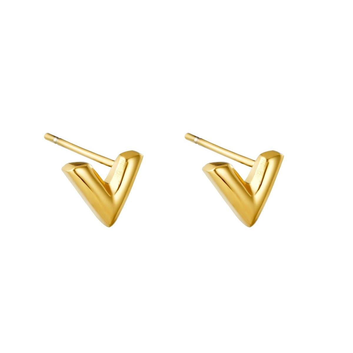 V Studs - Gold