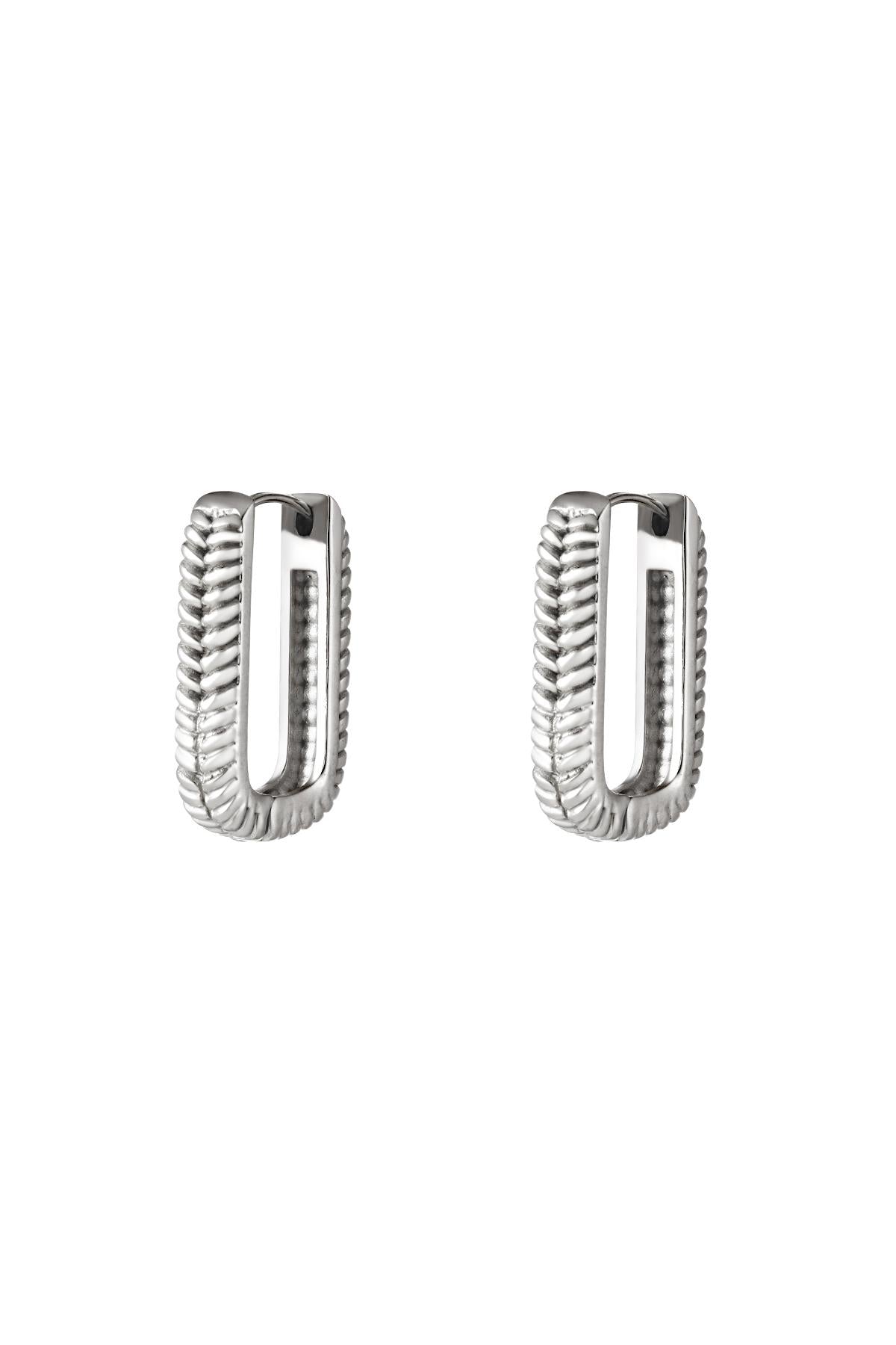 Baguette Earrings - Silver