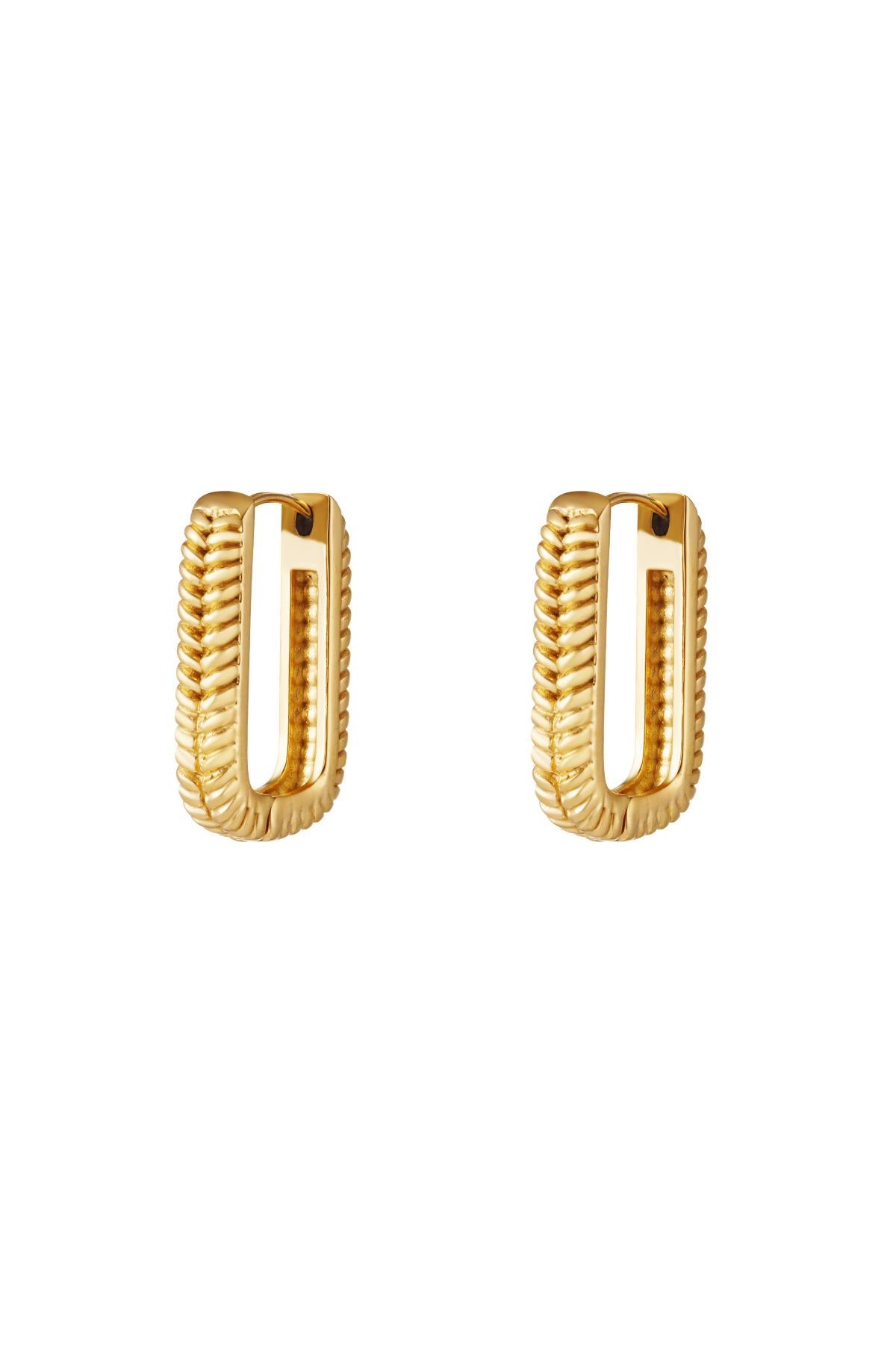 Baguette Earrings - Gold