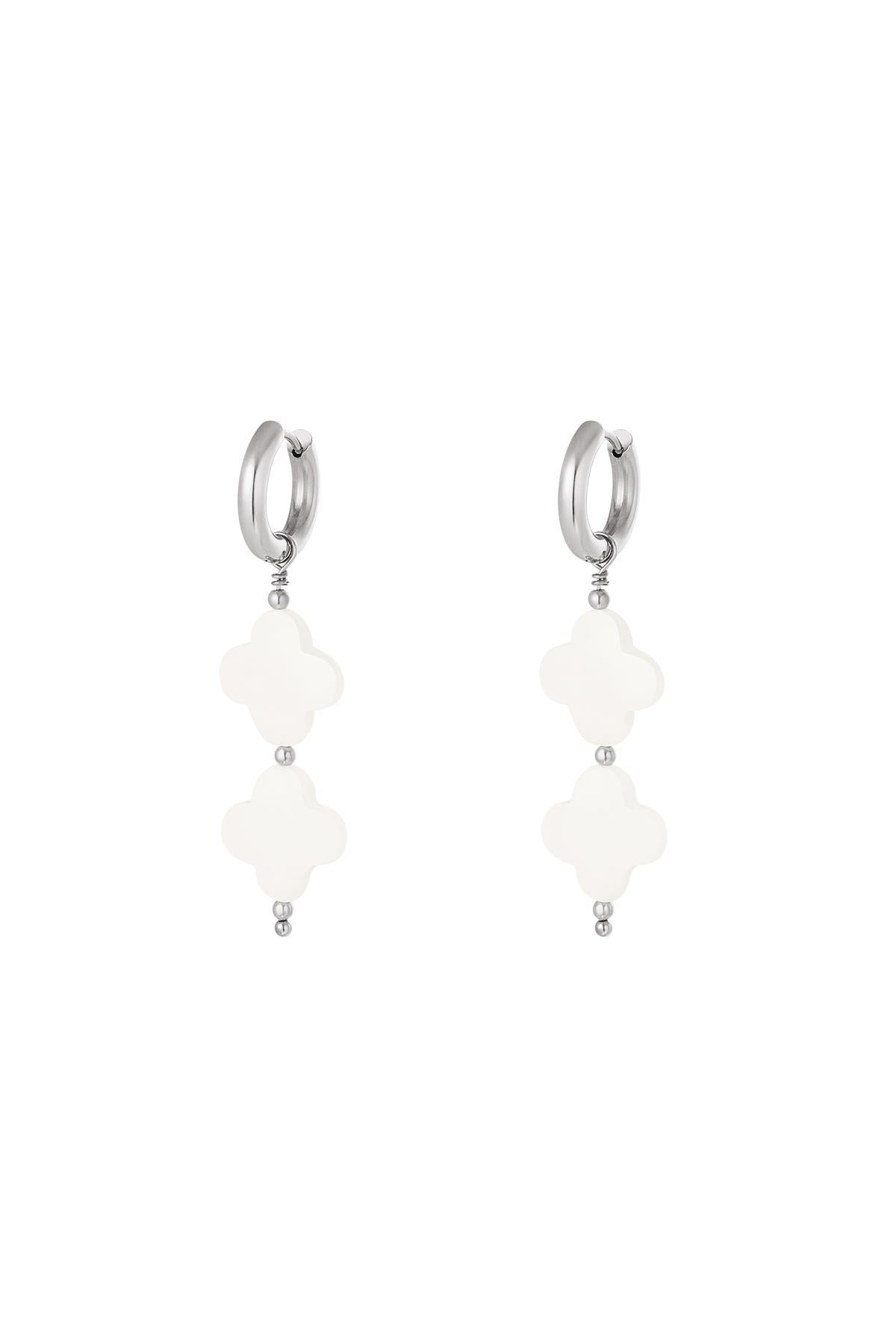 Lucky Double Earrings - Silver