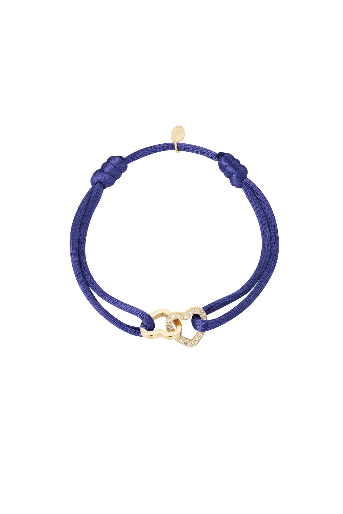 Sparkly Love Satin Bracelet - Navy