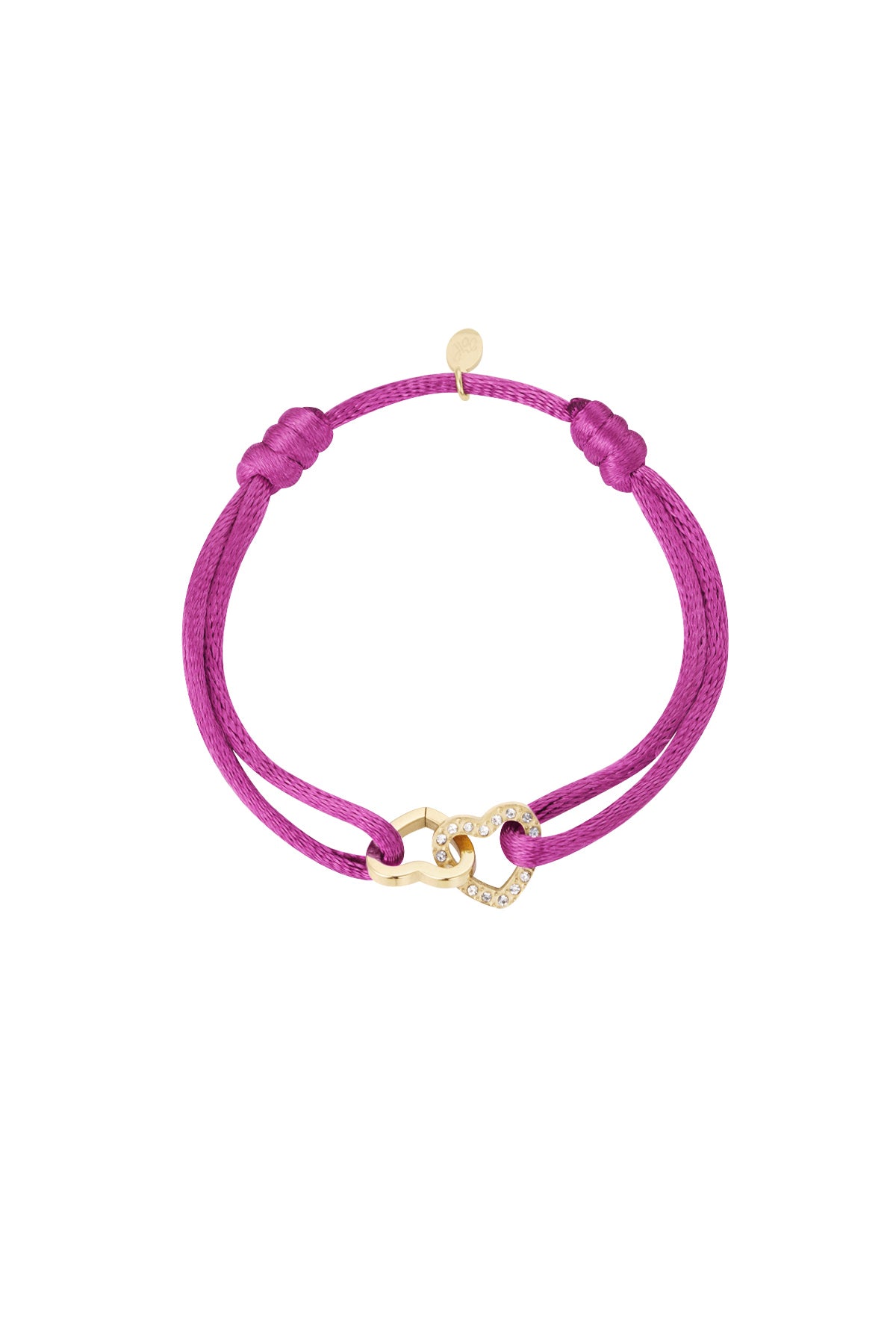 Sparkly Love Satin Bracelet - Fuschia