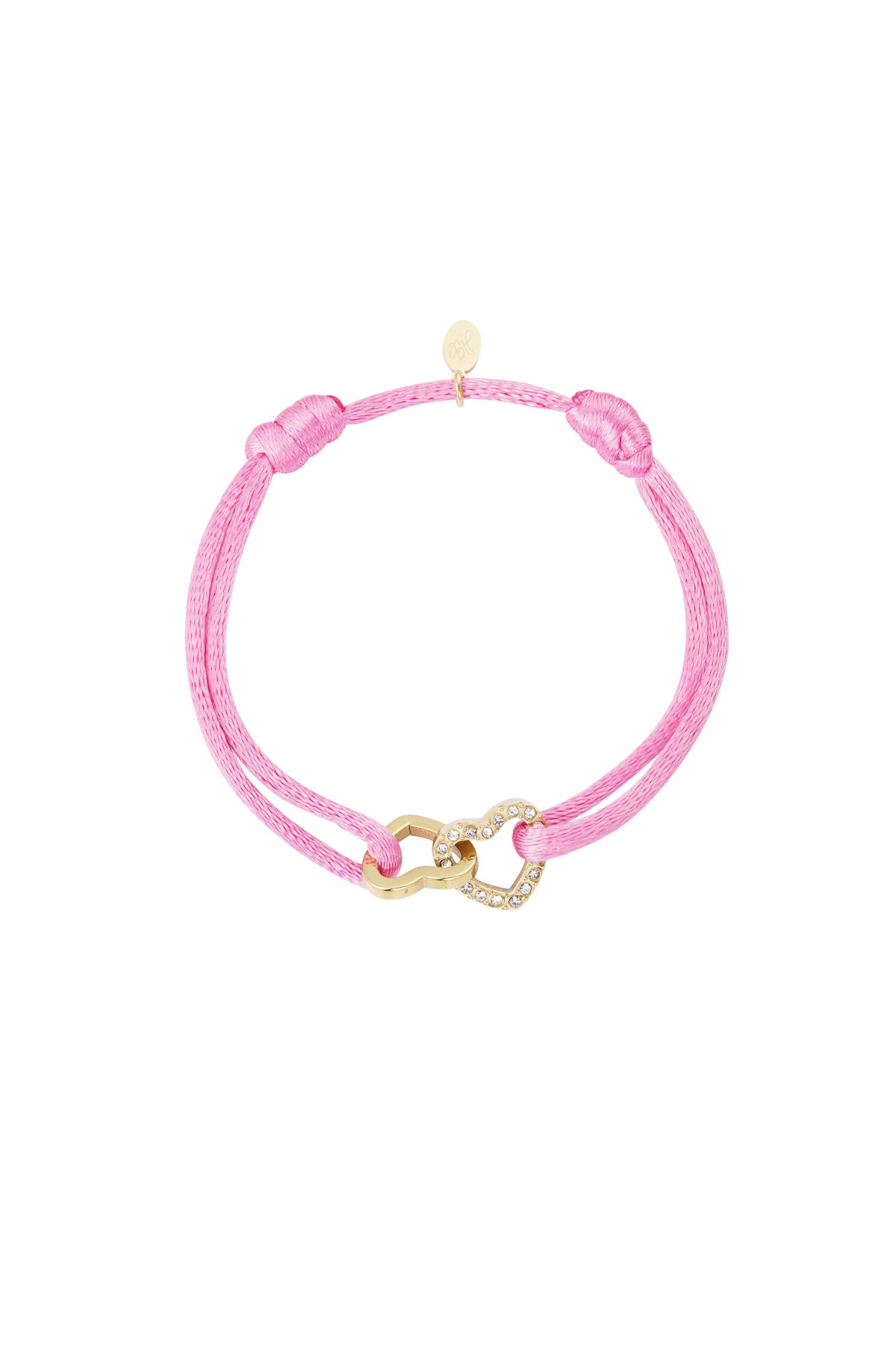 Sparkly Love Satin Bracelet - Pink