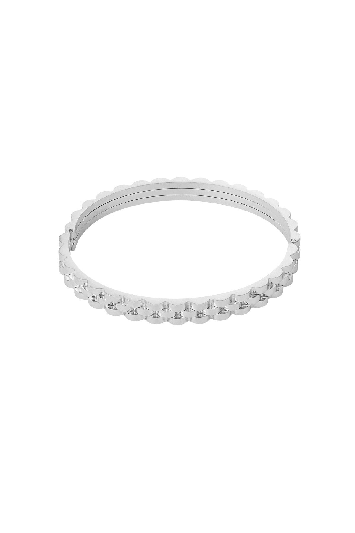 Linked Bangle - Silver
