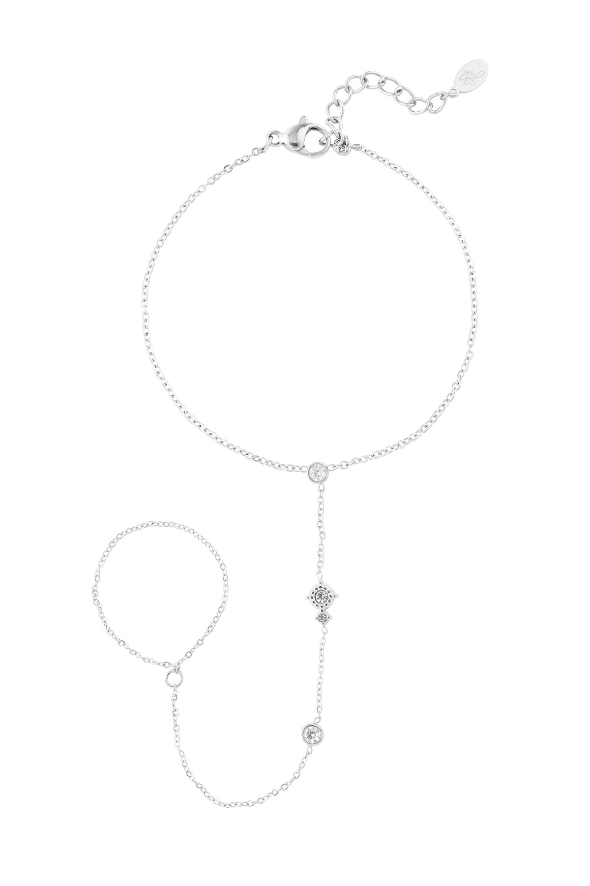 Hand Chain Sparkles - Silver