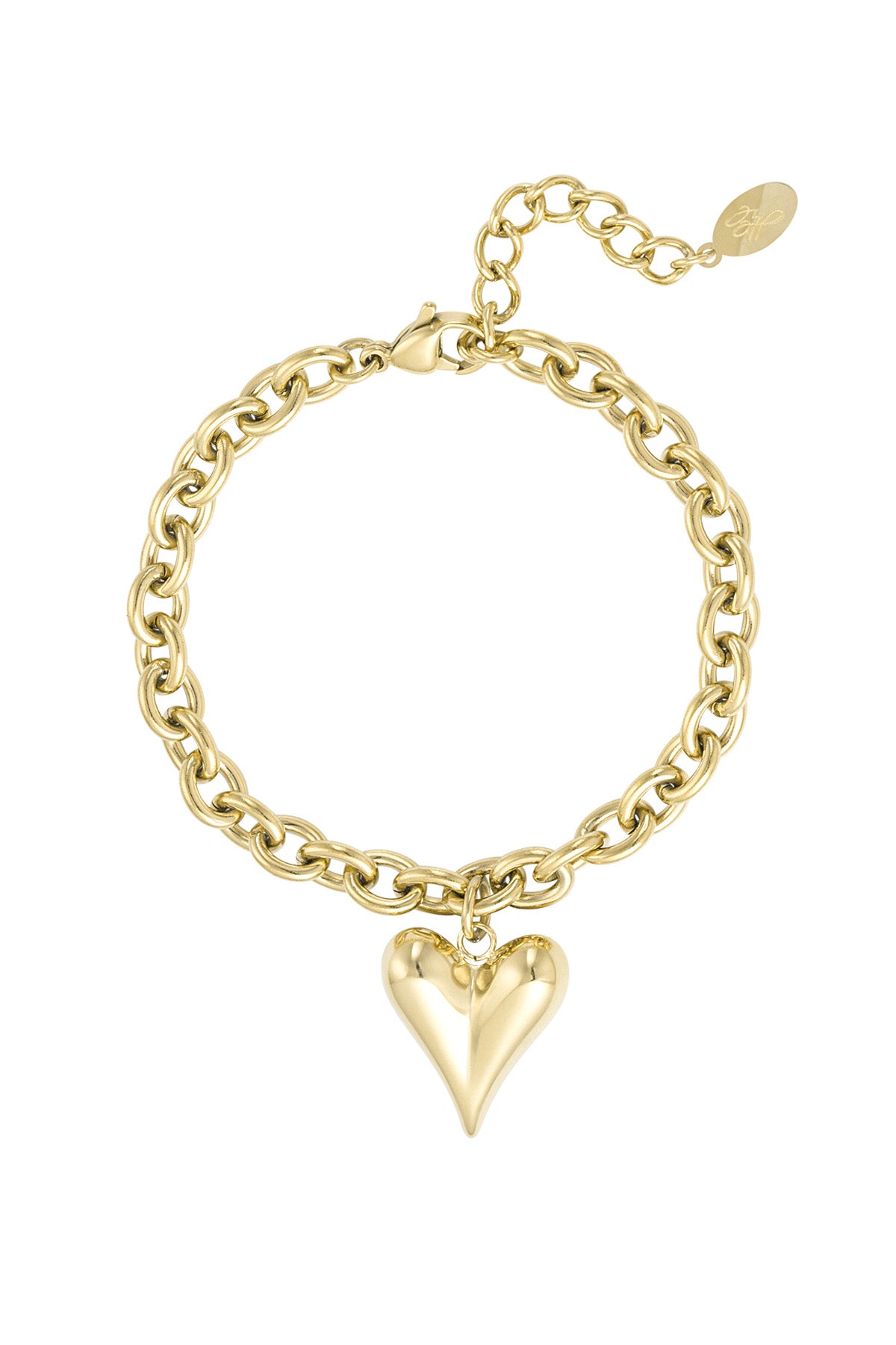Heart Chain Bracelet - Gold