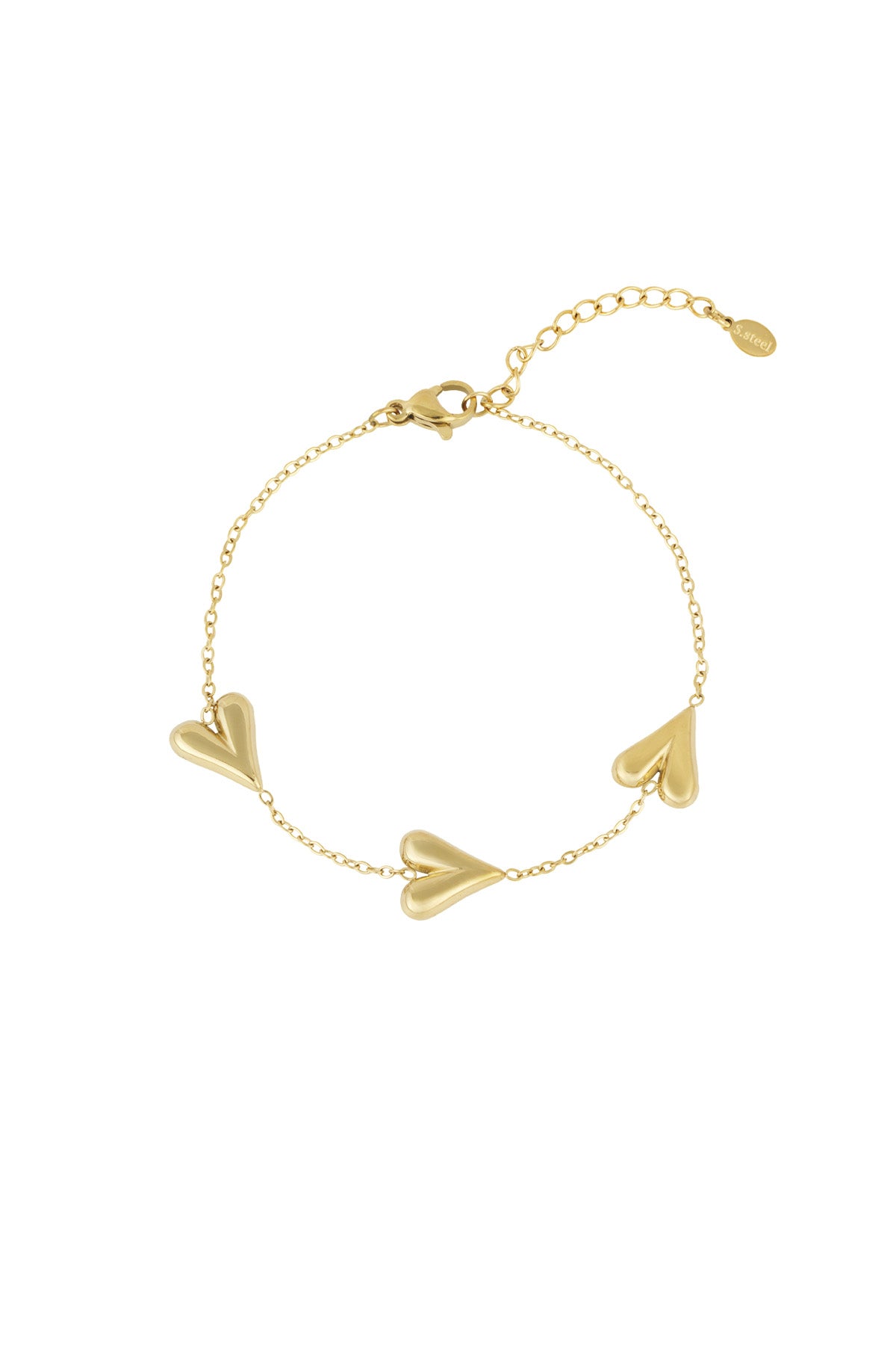Triple Heart Bracelet - Gold