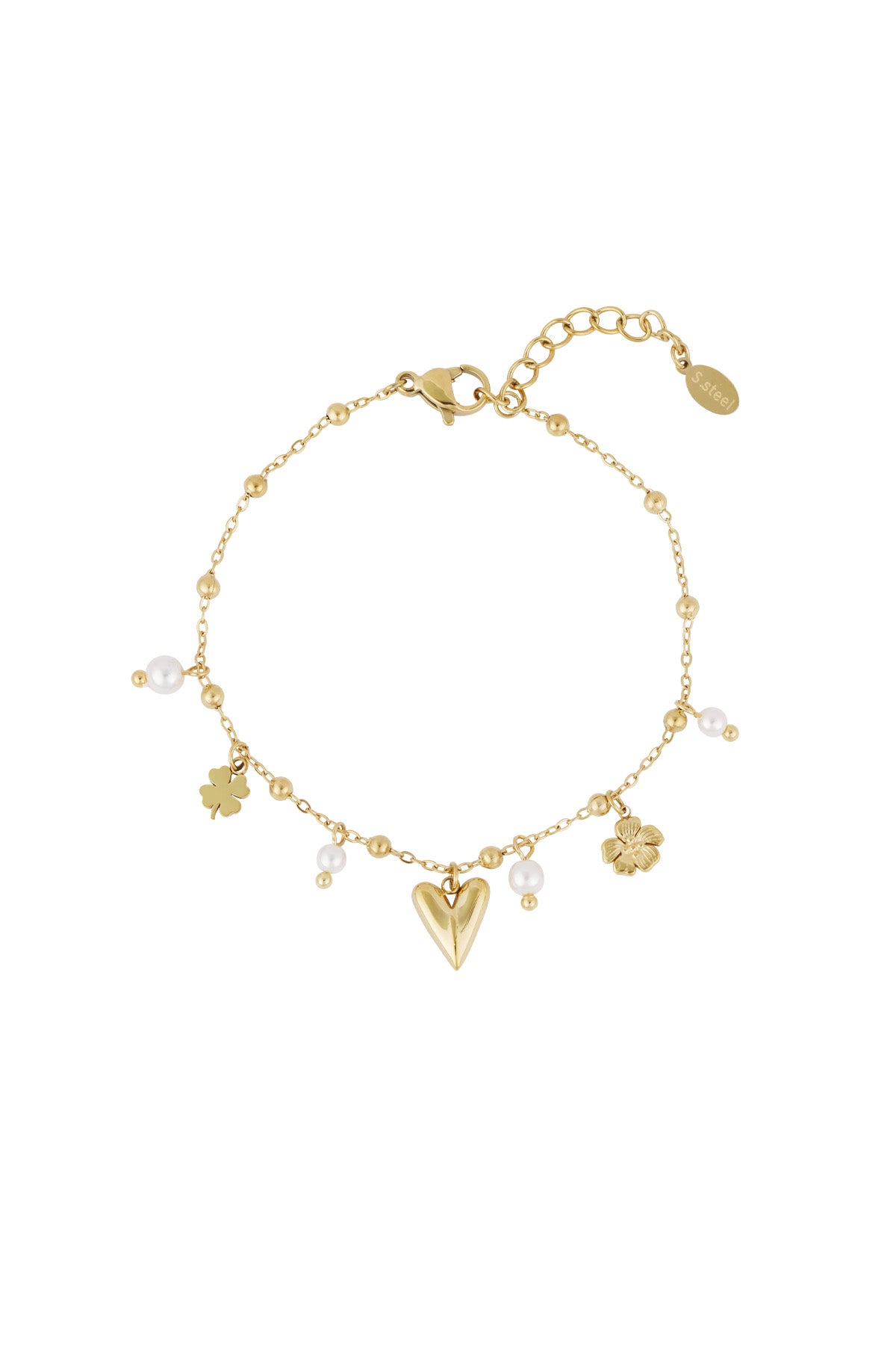 Lucky Love Charm Bracelet - Gold
