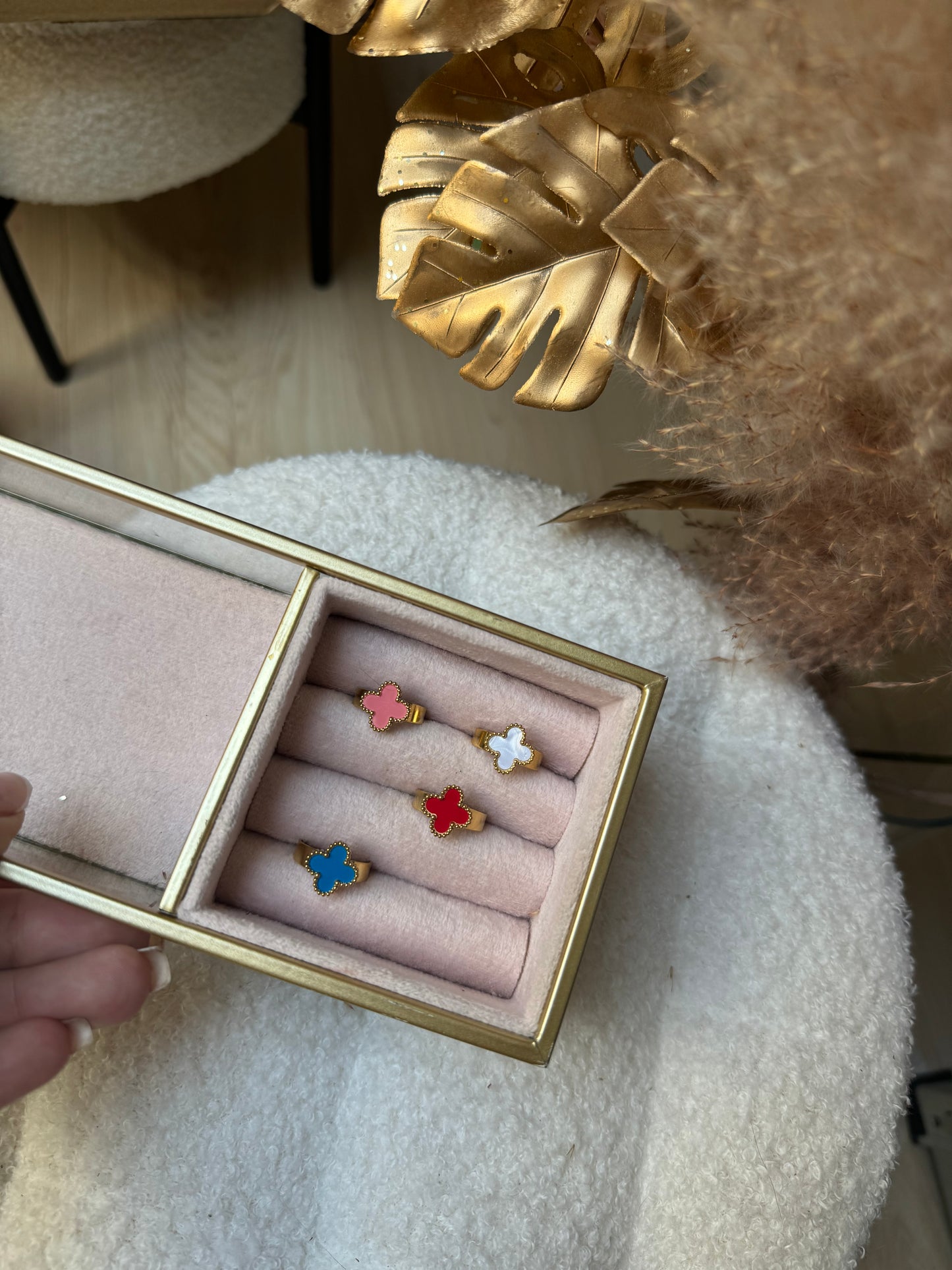 Lucky Clover Ring Deluxe - Verstelbaar