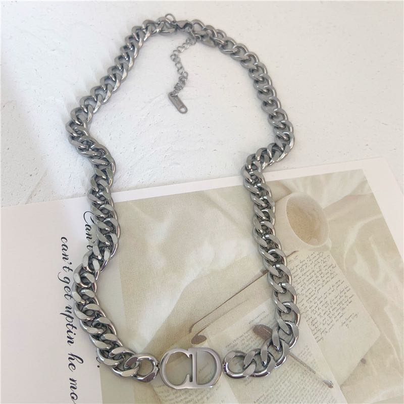 CD Chain Necklace - Silver
