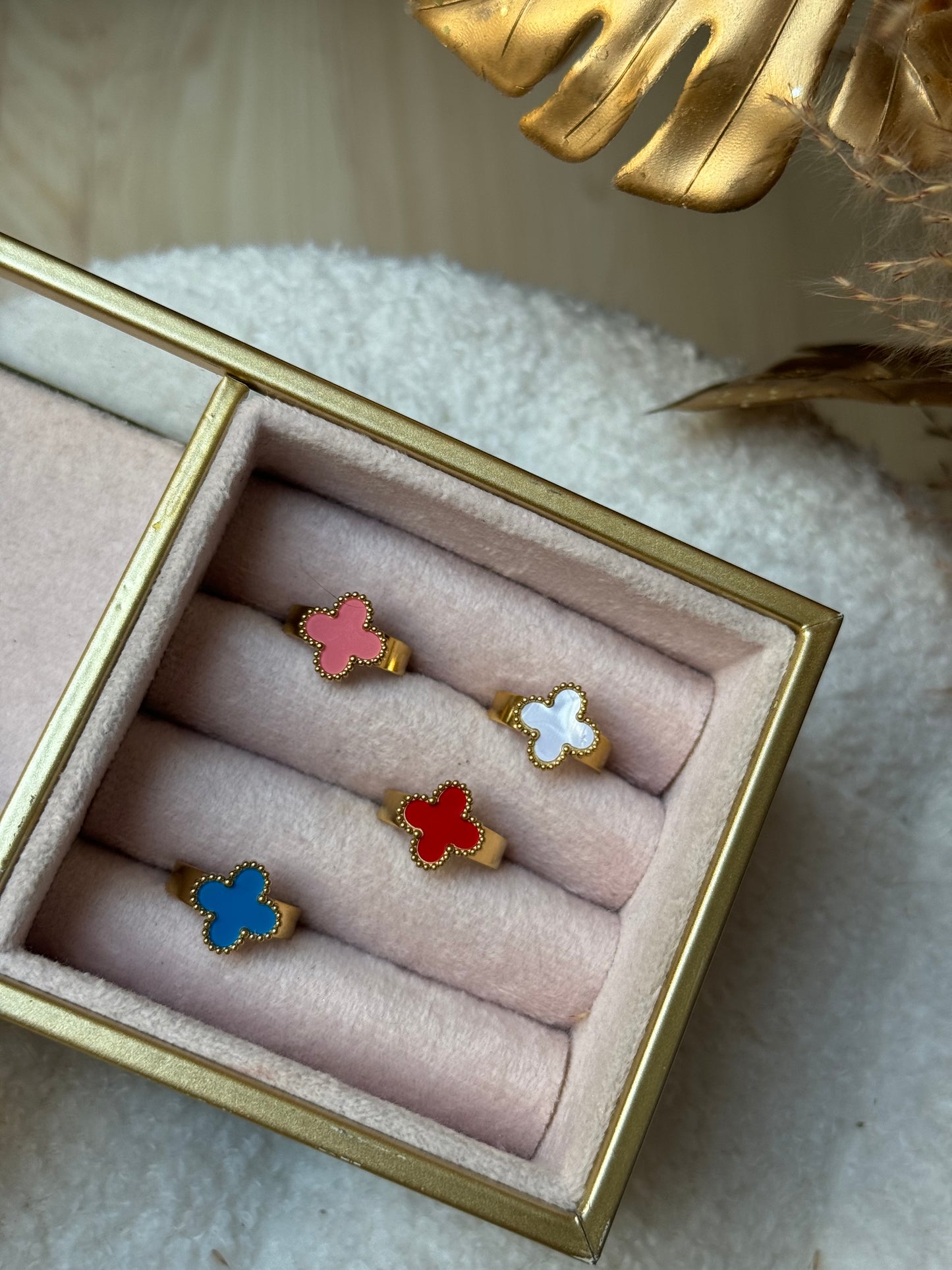 Lucky Clover Ring Deluxe - Verstelbaar