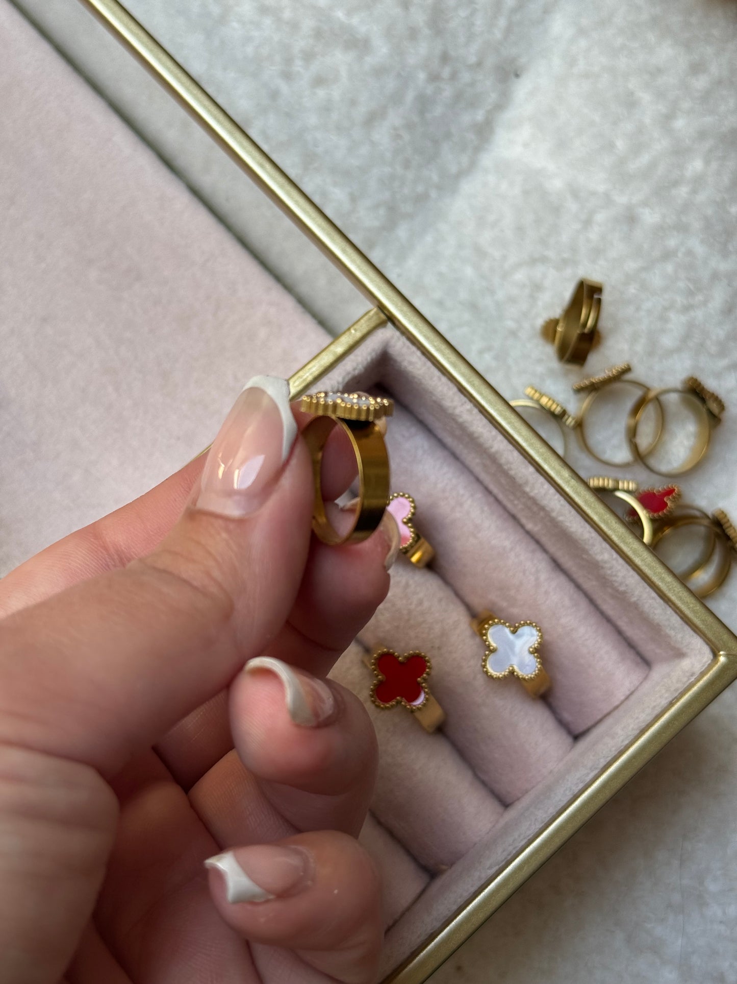 Lucky Clover Ring Deluxe - Verstelbaar