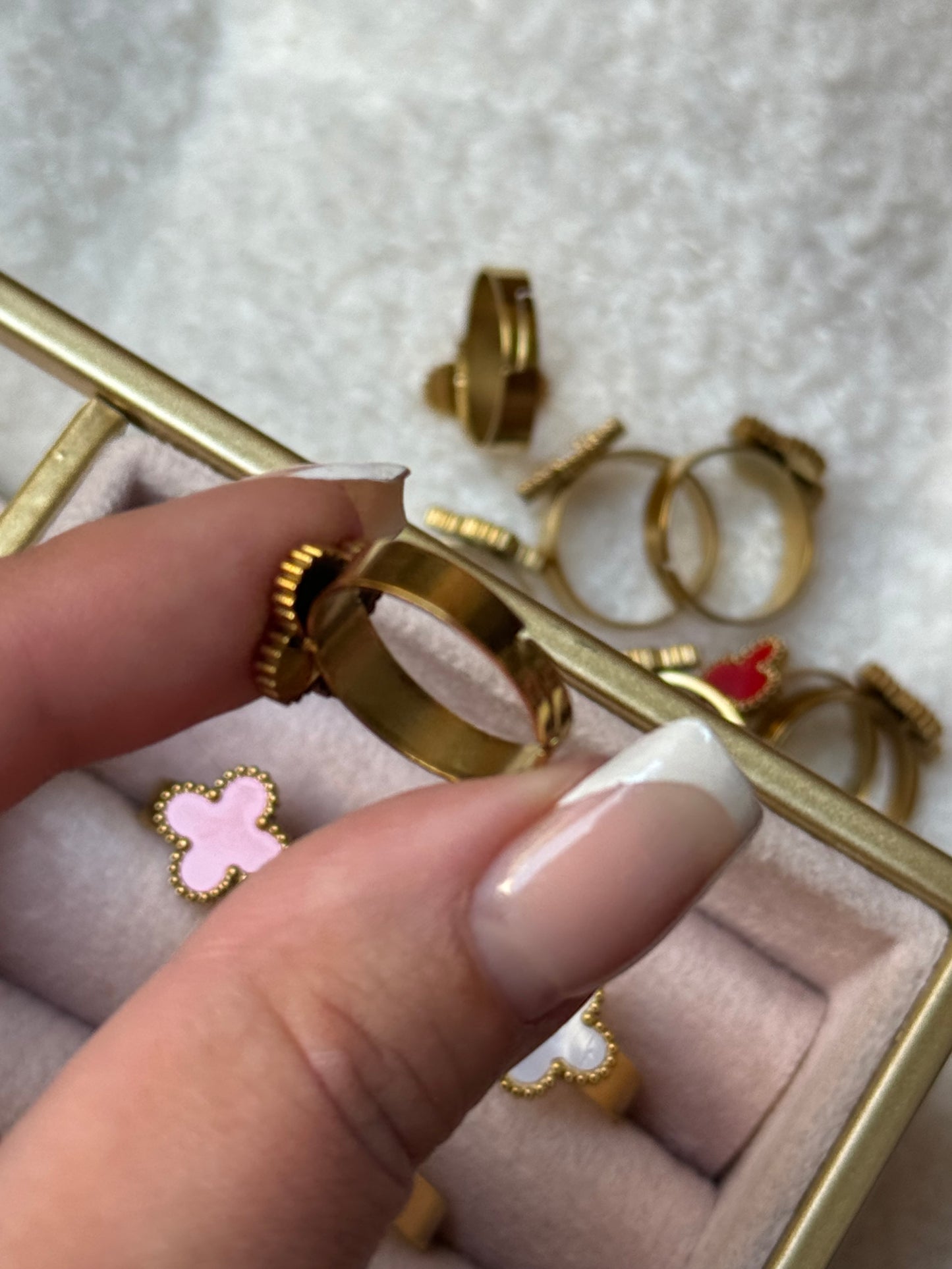Lucky Clover Ring Deluxe - Verstelbaar