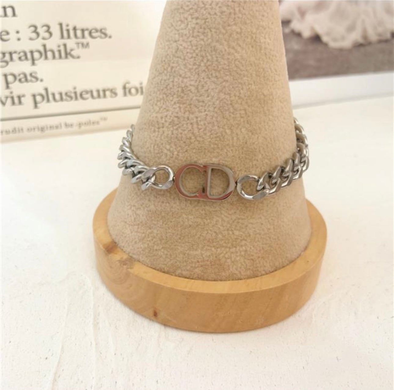 CD Chain Bracelet - Silver