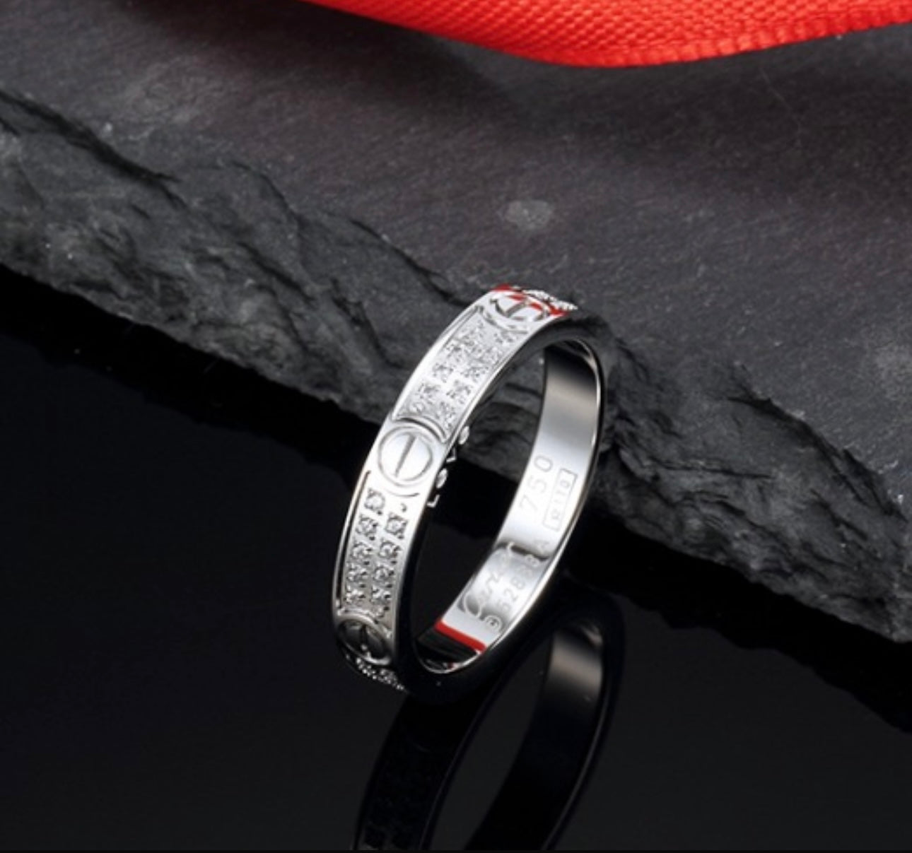 Screw Ring Diamonds - Silver