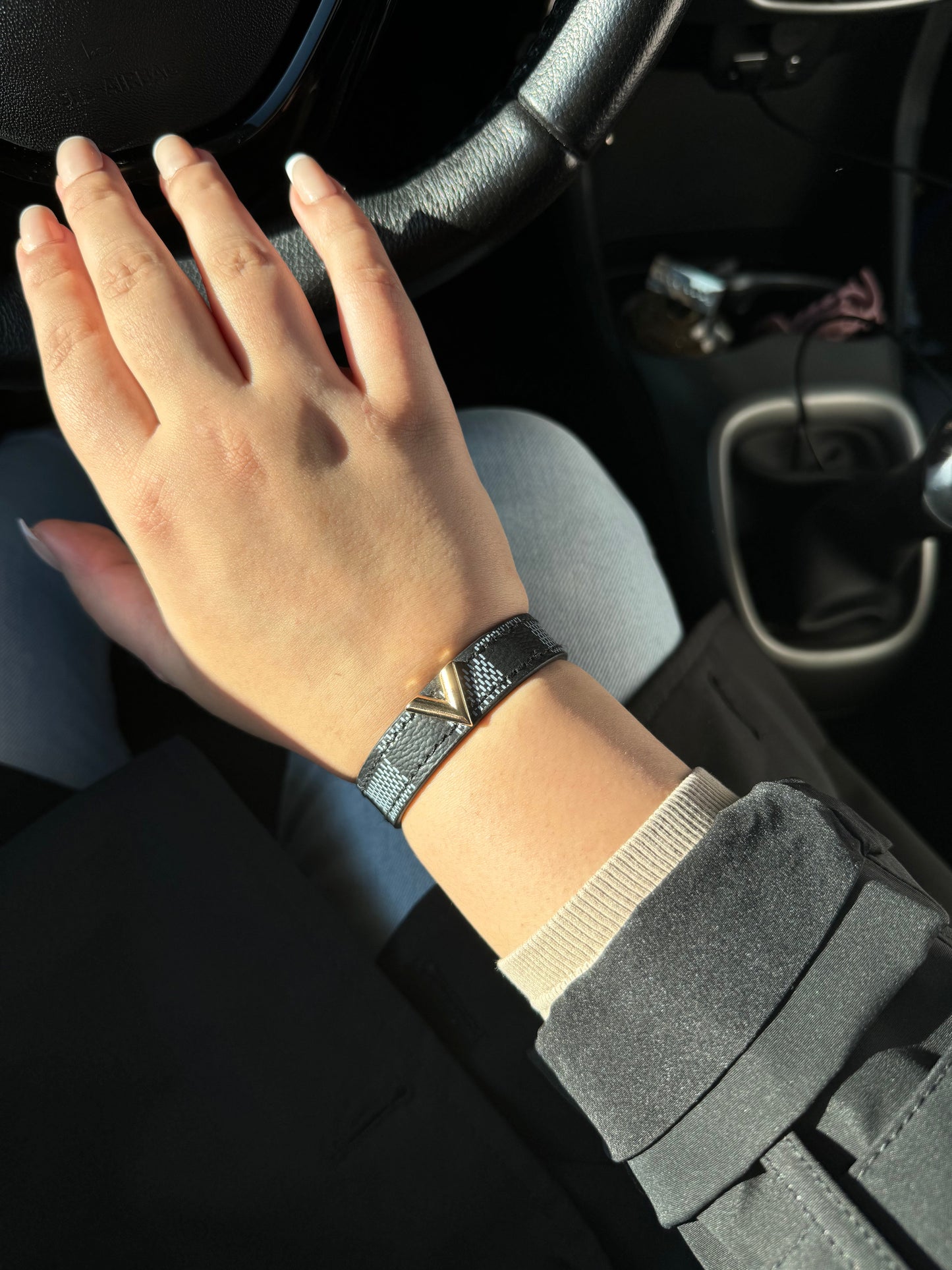 V Leather Bracelet