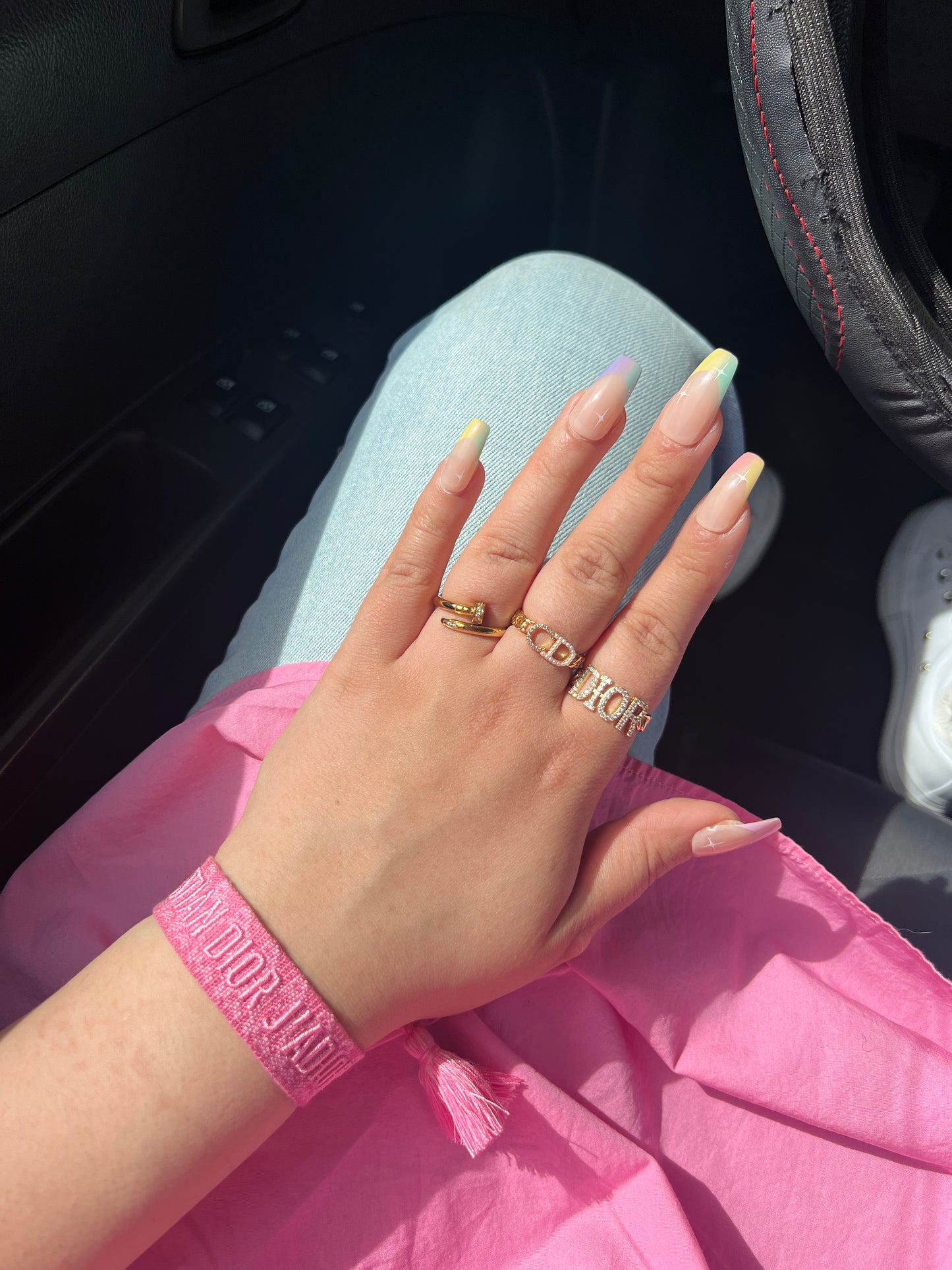 CD Bracelet - Pink Marble