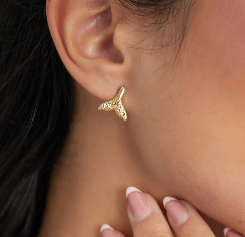 Mermaid Studs - Gold