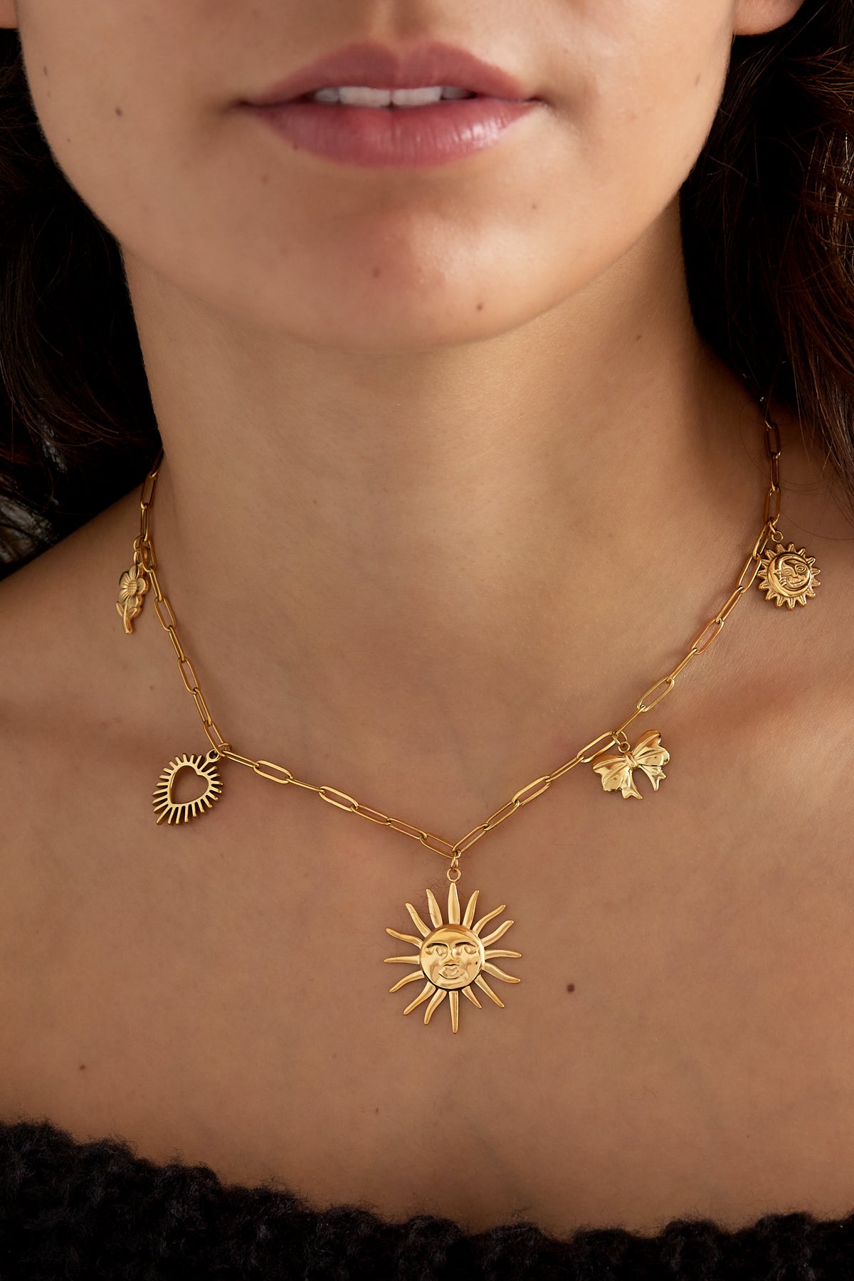 Sunny Charm Necklace - Gold
