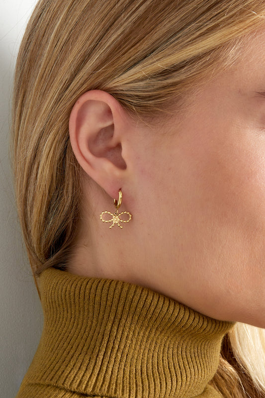 Bow Earrings - Gold