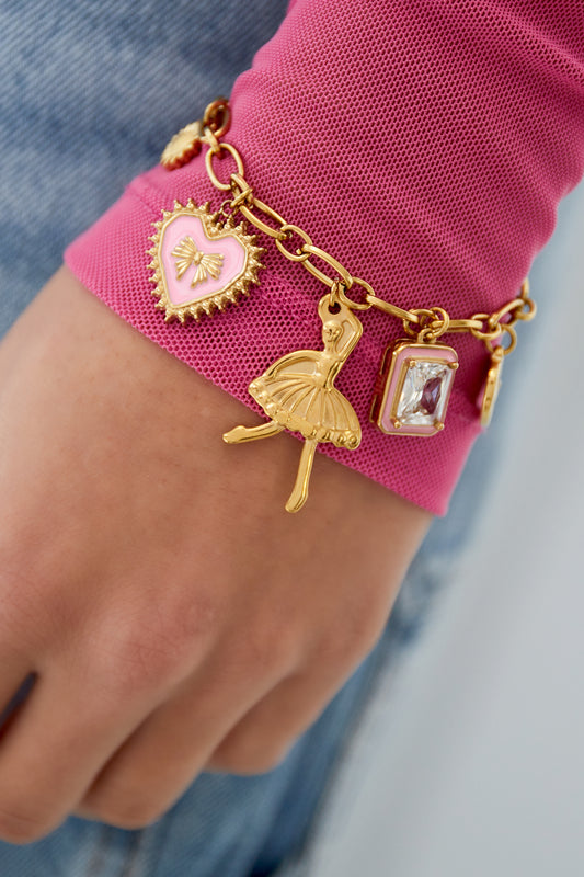 Ballerina Girl Bracelet - Gold