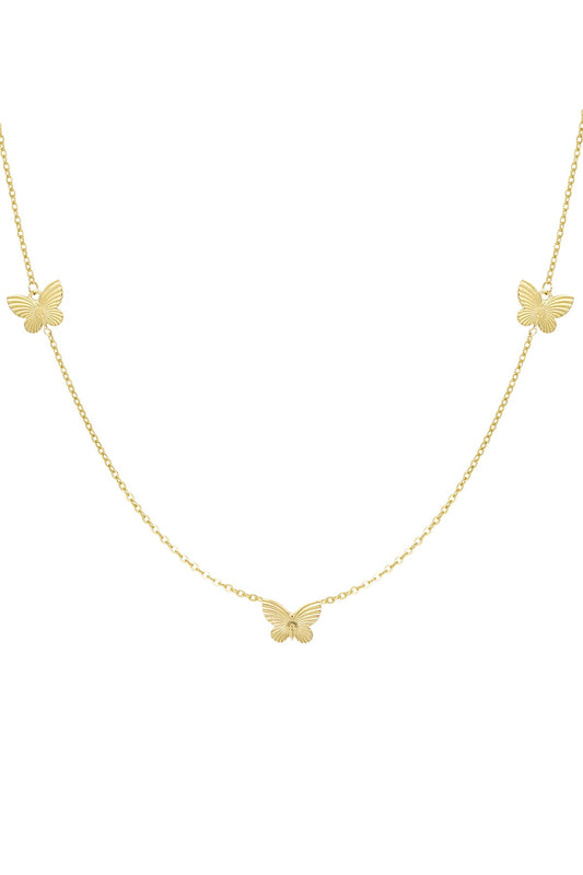 Multi Butterfly Necklace - Long