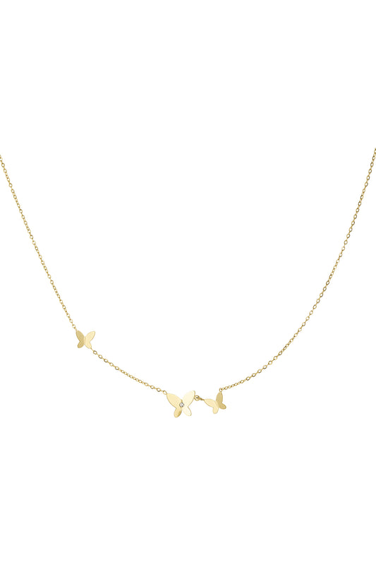 Fairytale Butterfly Necklace - Gold