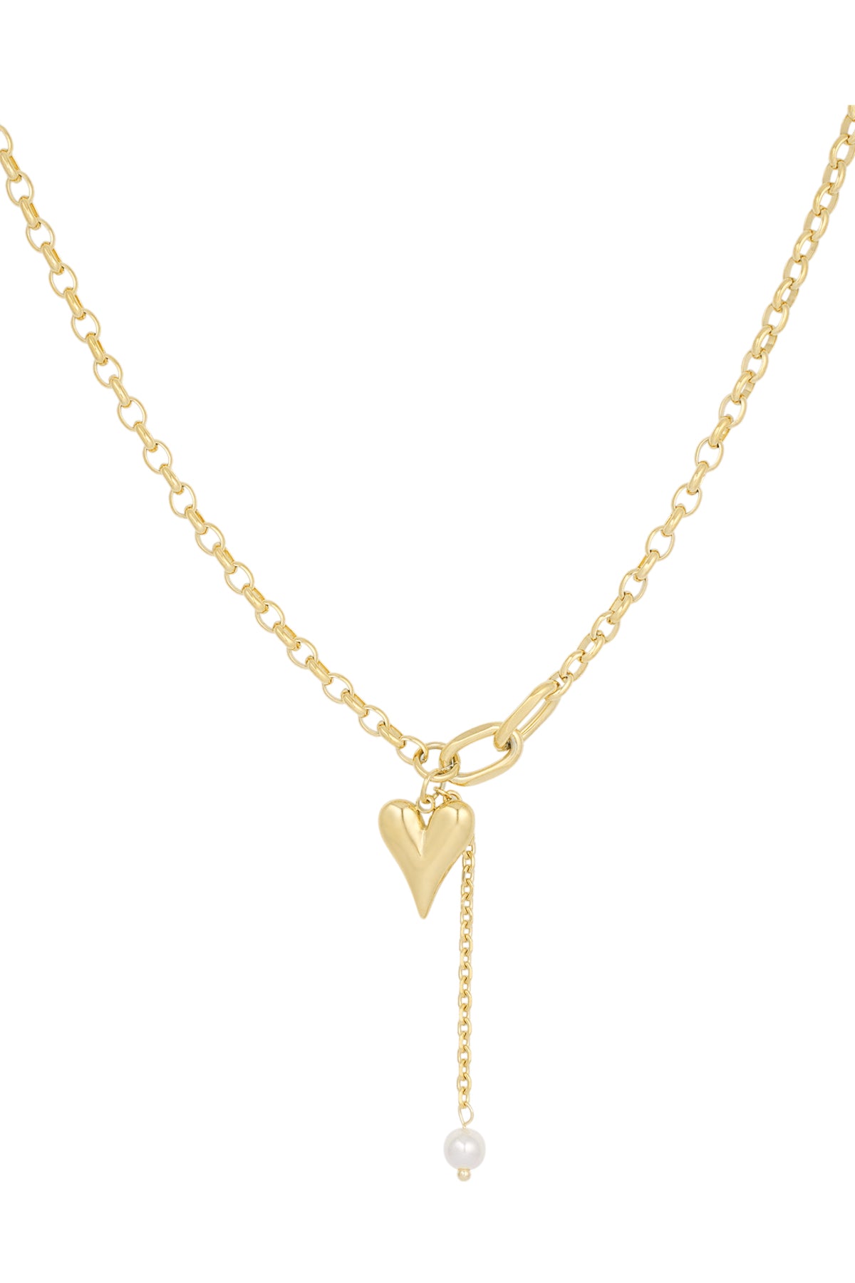 Love Pearl Necklace - Gold
