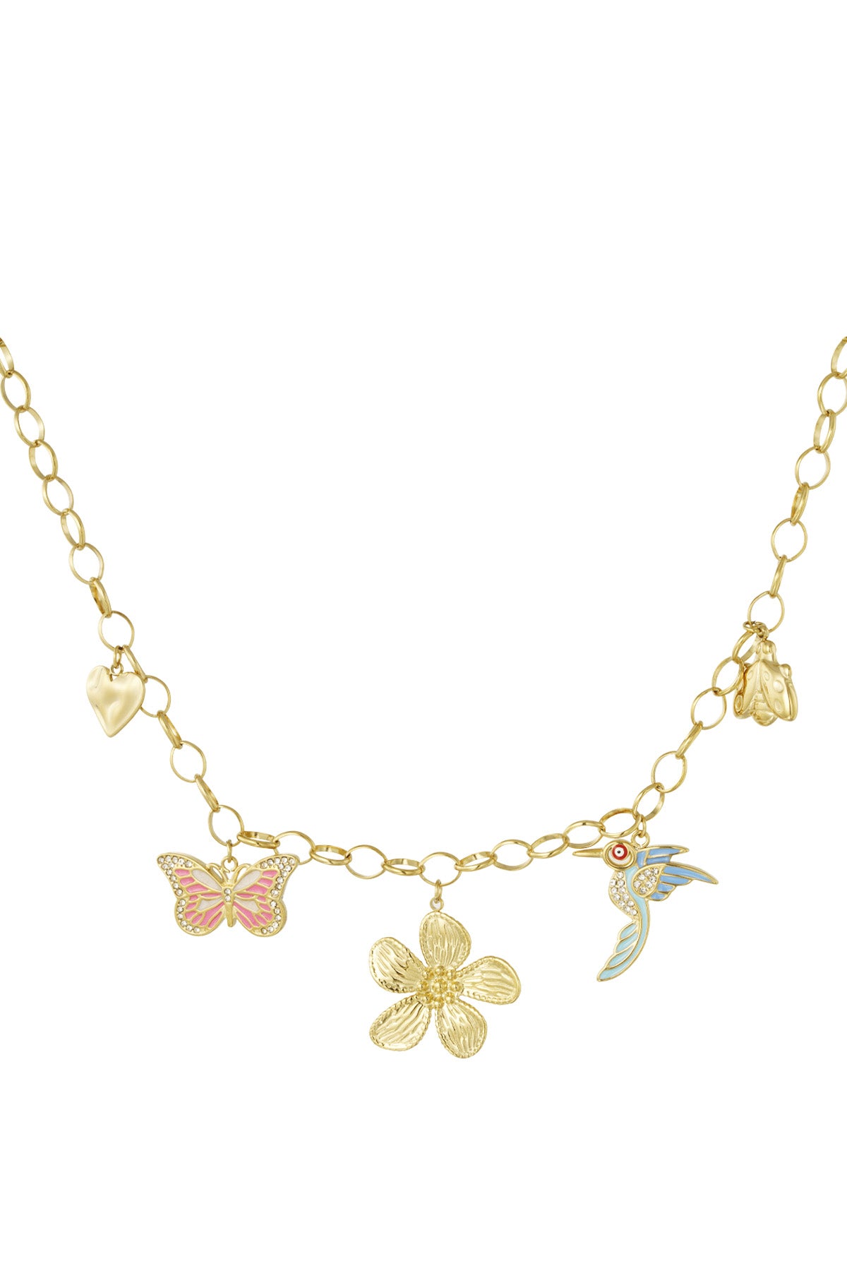 Wild Floral Charm Necklace