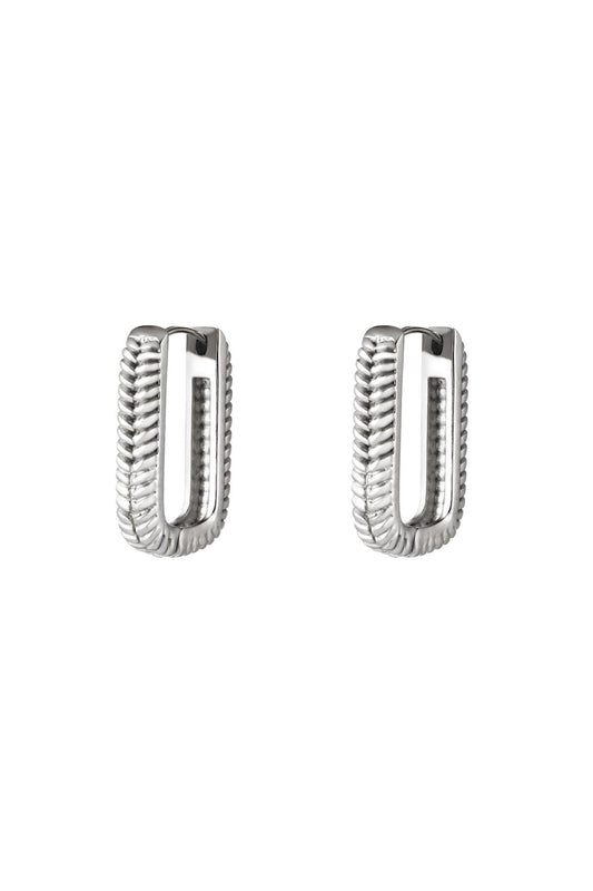 Baguette Earrings - Silver
