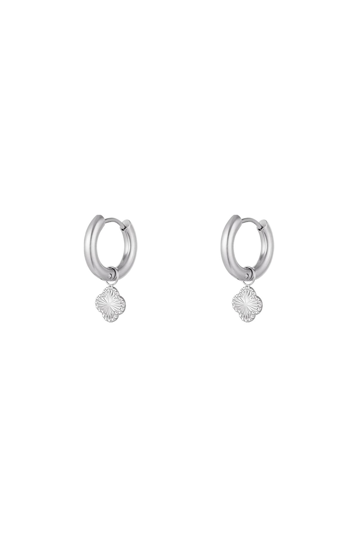 Mini Clover Earrings - Silver