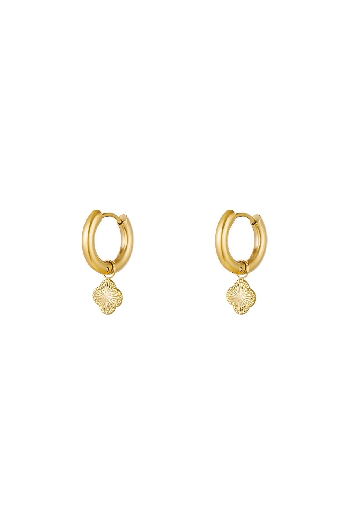 Mini Clover Earrings - Gold