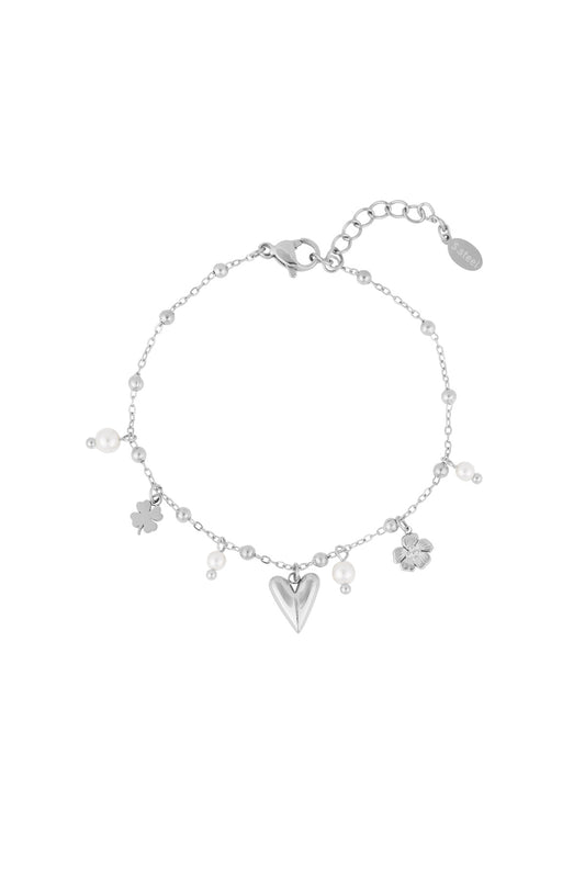 Lucky Love Charm Bracelet - Silver