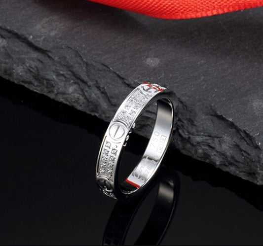 Screw Ring Diamonds - Silver