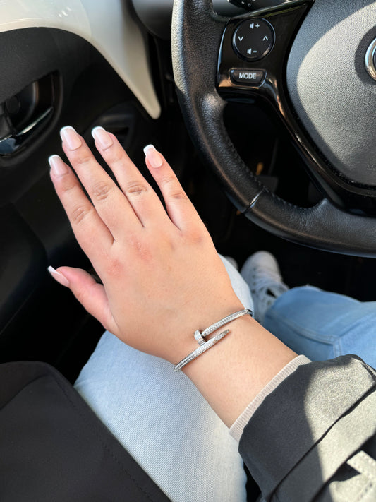 Silver Spike Bangle