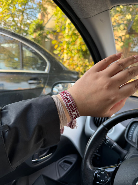 CD bracelet - White Bordeaux