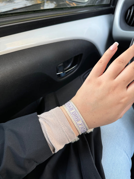 CD bracelet - Glitter Lila