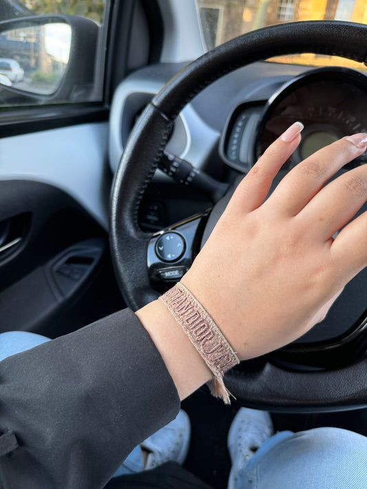 CD bracelet - Beige Marble