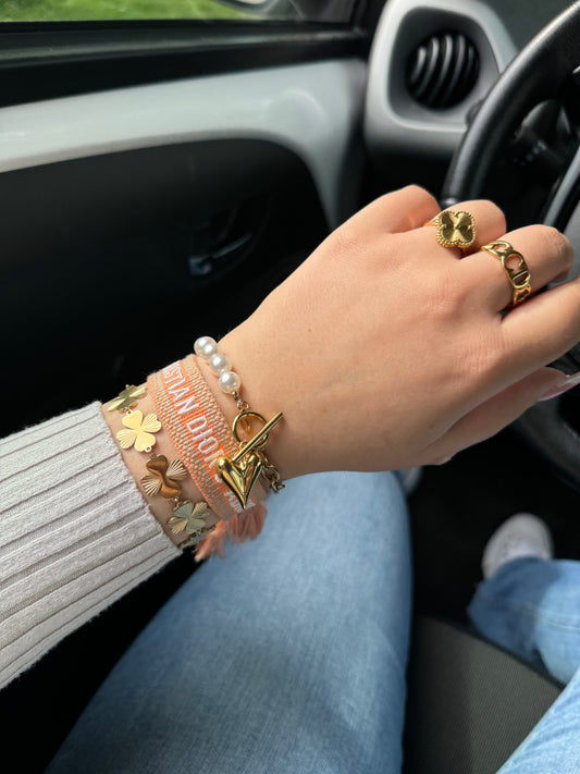 CD Bracelet - Pastel Orange