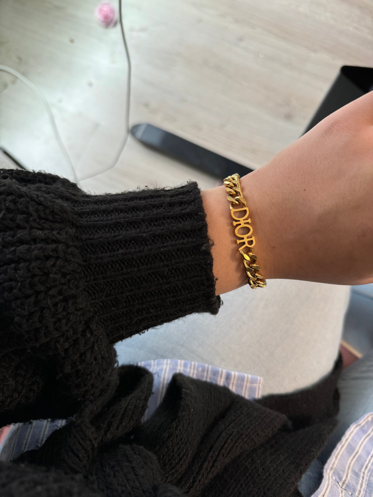 Bold Letter Inspired Chain Bracelet