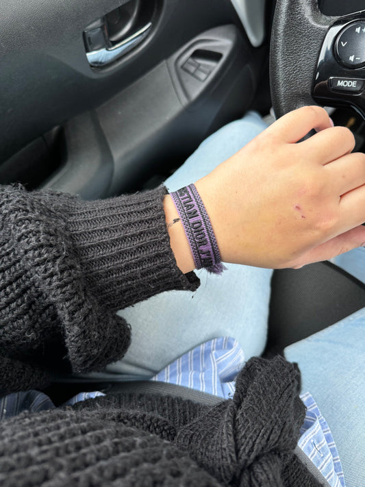 CD bracelet - Purple Black